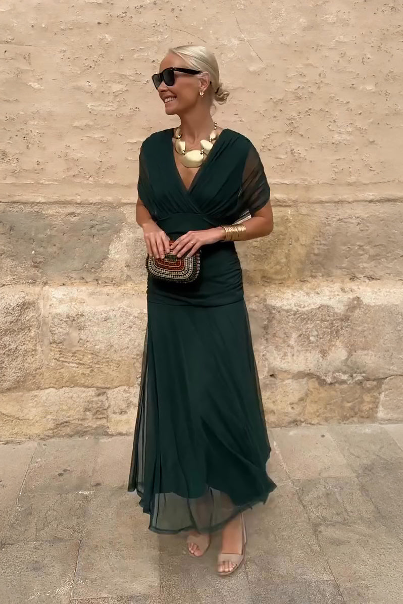 Veyla – Robe maxi à décolleté en V