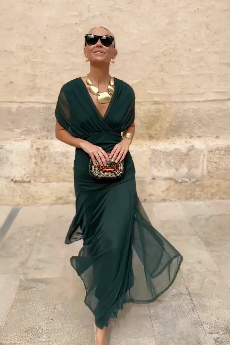 Veyla – Robe maxi à décolleté en V