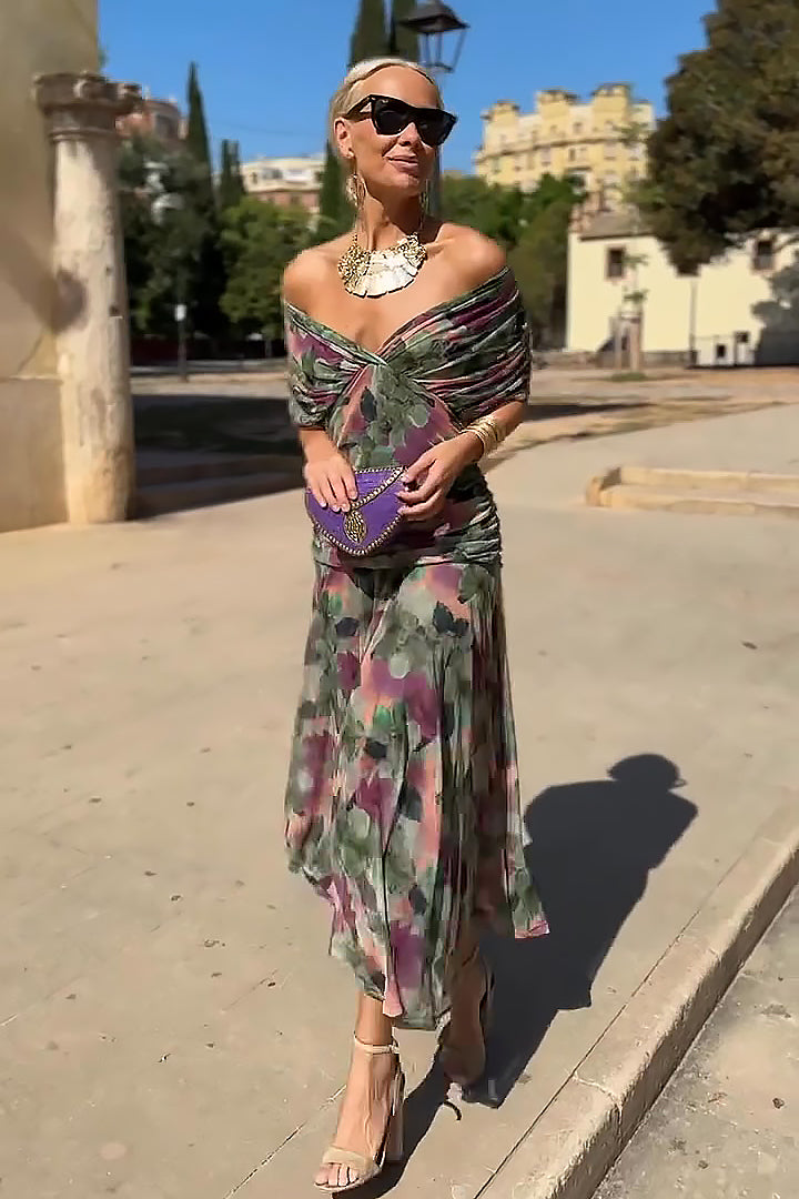Veyla – Robe maxi à décolleté en V