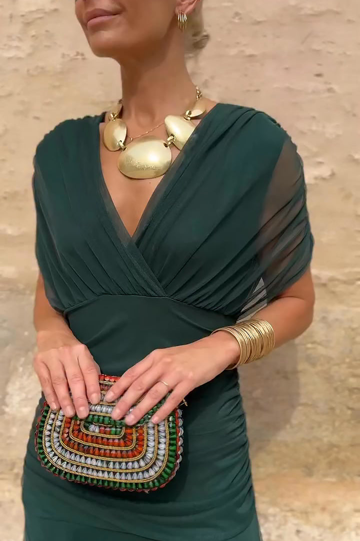 Veyla – Robe maxi à décolleté en V
