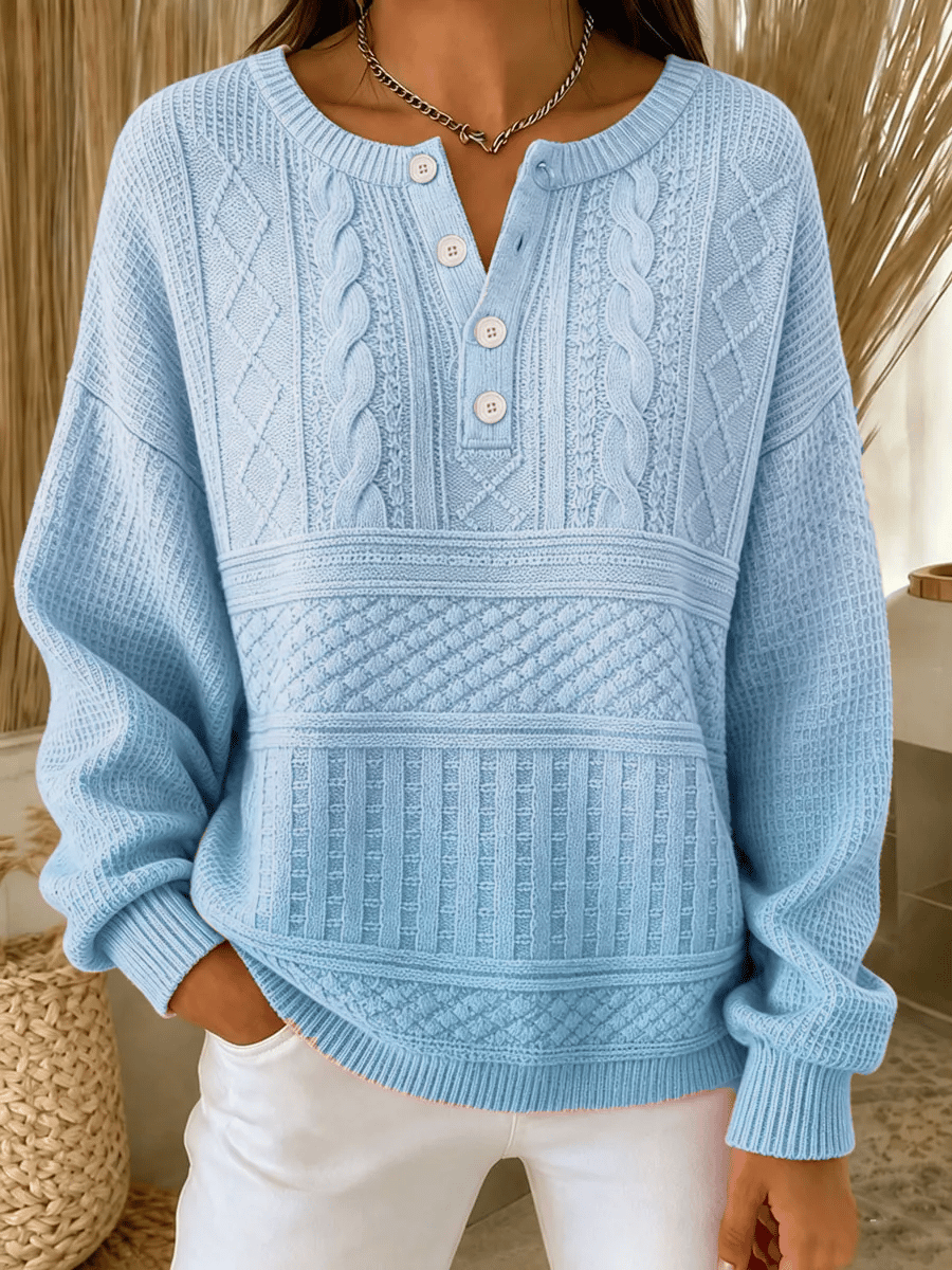 Nolira – Chemise henley en coton à imprimé intégral