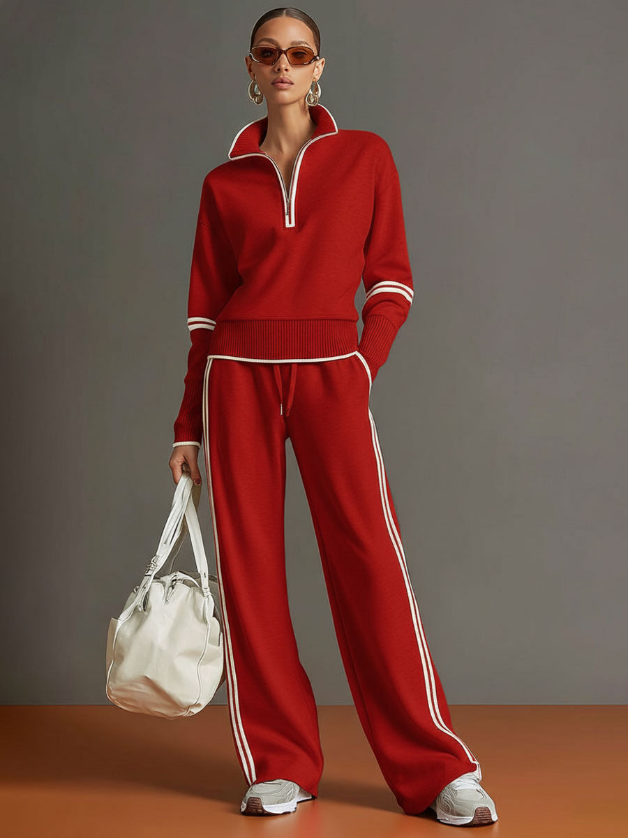 Mireva – Ensemble blouse et pantalon à jambes larges