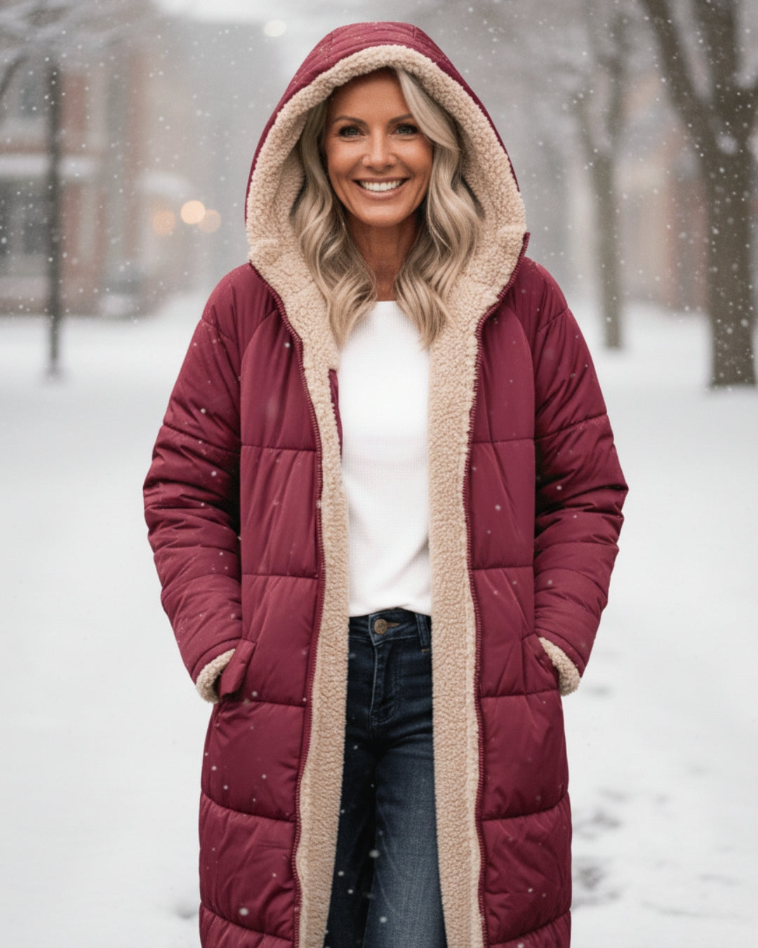 Arlise – manteau réversible en sherpa