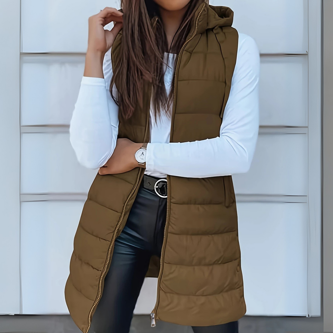 Naleia – gilet à capuche tissé pour femme