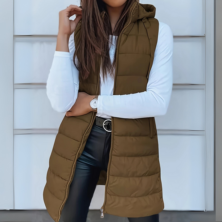 Naleia – gilet à capuche tissé pour femme
