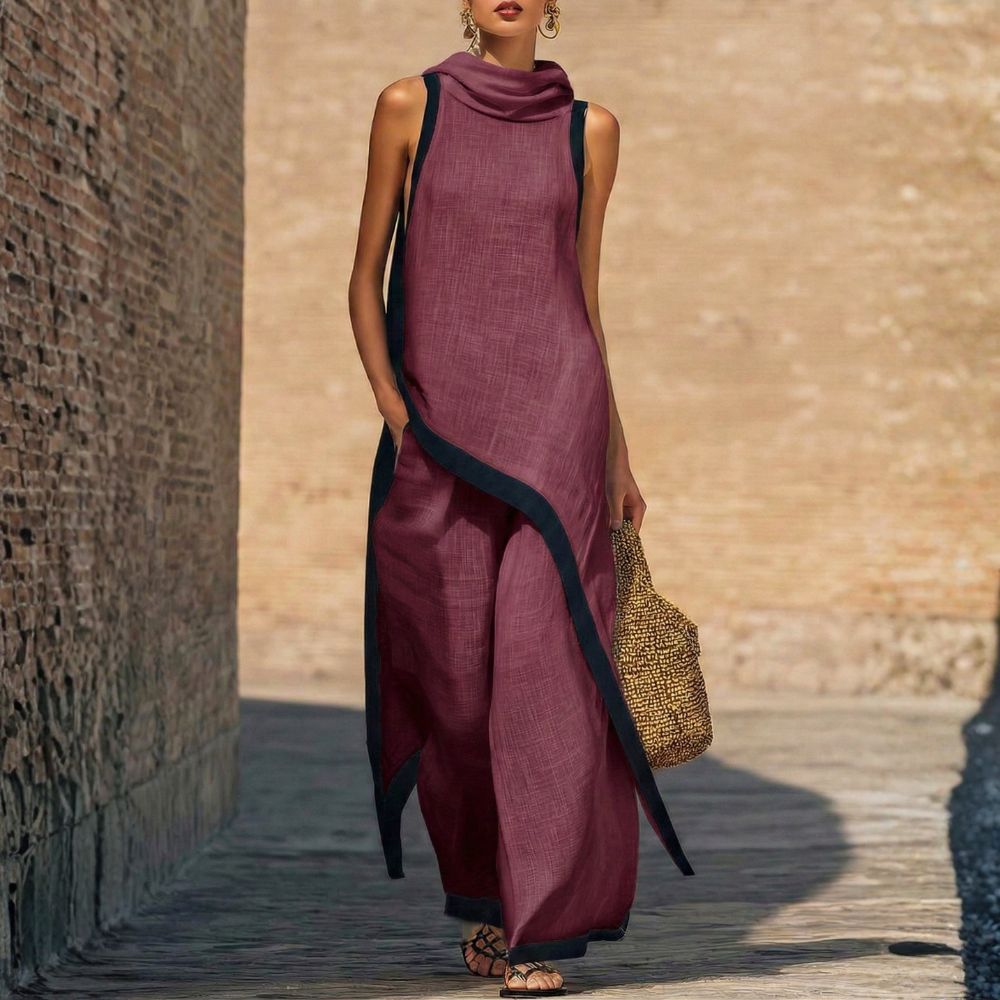 Avylen – Ensemble asymétrique en lin et coton