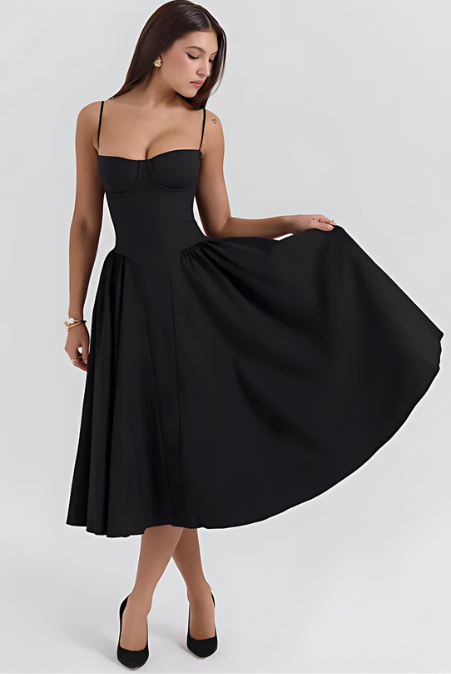 Mevara – robe tissée style corset