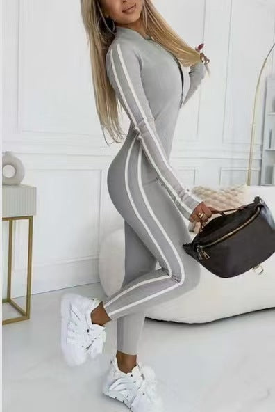 Vayla – Combinaison en jersey extensible à rayures contrastées sur les côtés