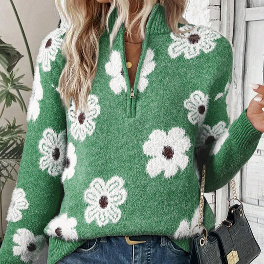 Selaya – Pull en maille à col zippé