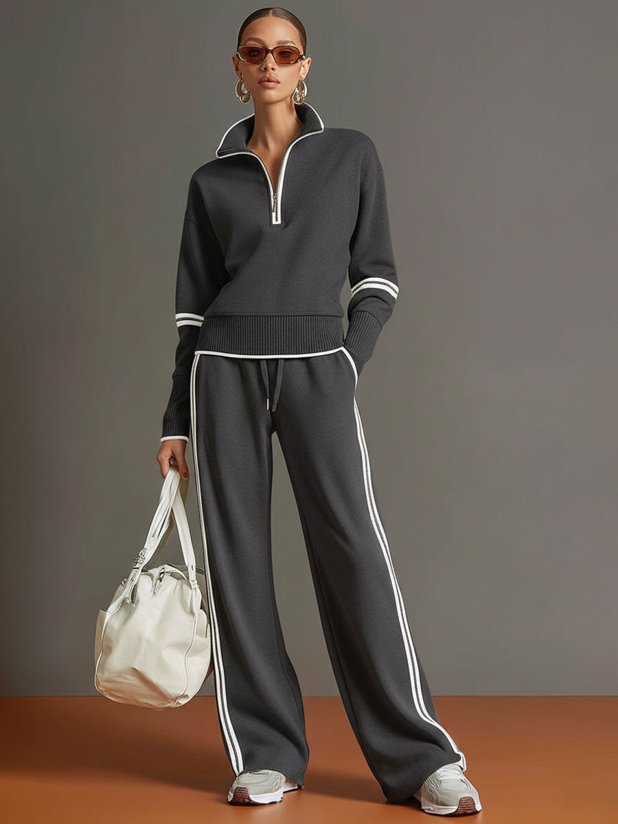 Mireva – Ensemble blouse et pantalon à jambes larges