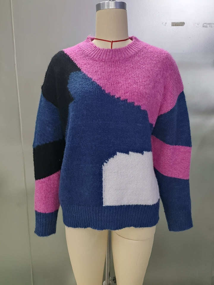 Luniva – pull en tricot à blocs de couleurs