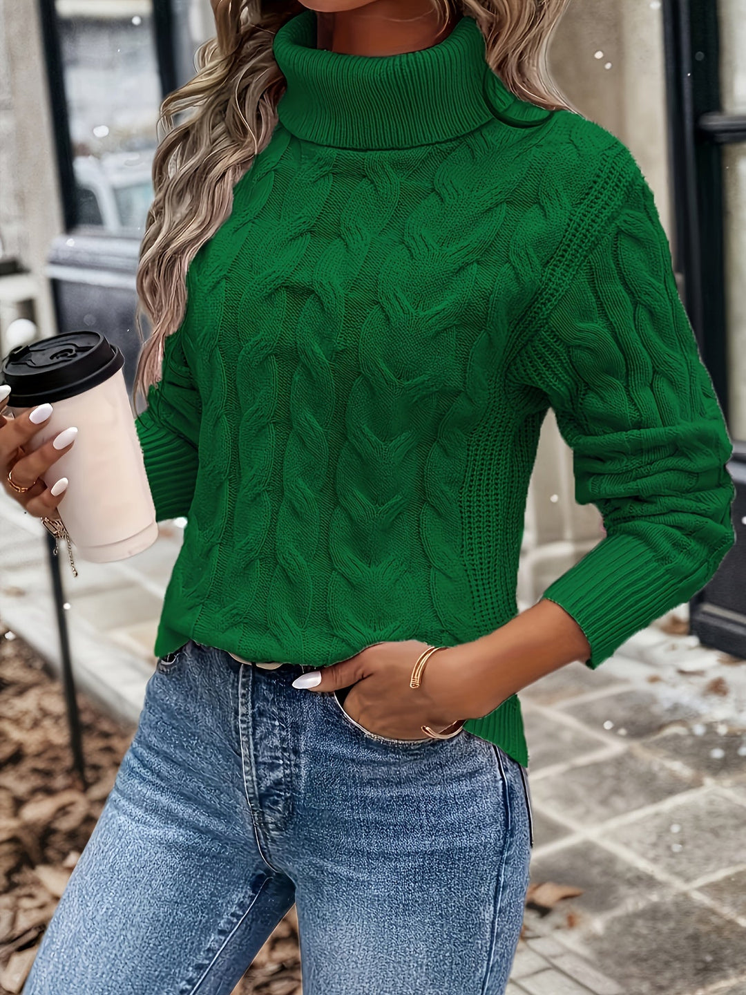 Tavina – Pull en maille à col montant