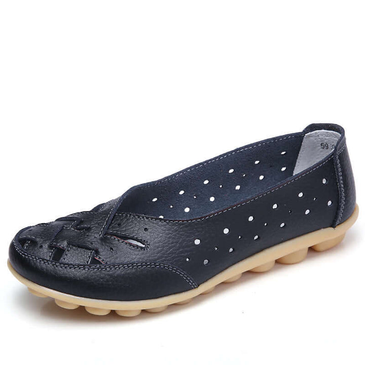 Nevara – Mocassins en cuir à semelle à coussin de gel
