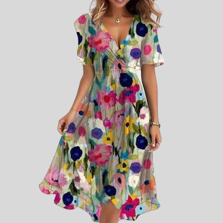 Zerisa – Ourlet asymétrique, robe tissée