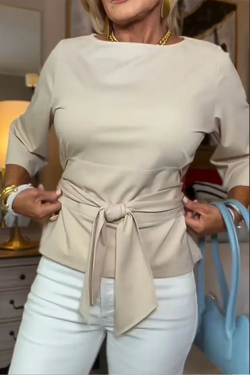 Novira – Top tissé à nœud à la taille