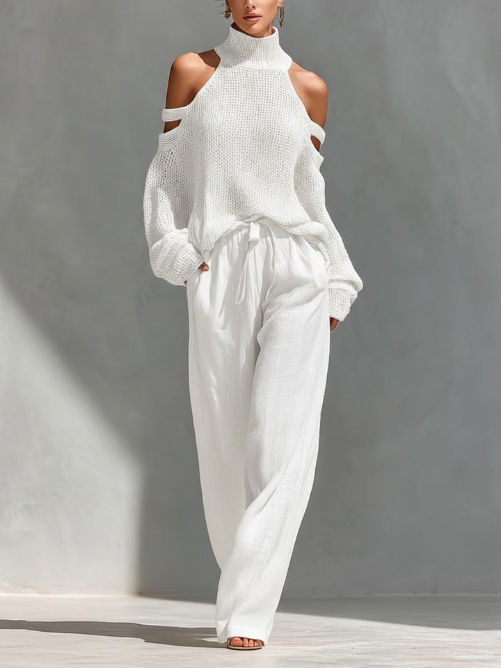 Mireva – ensemble en maille à jambes larges