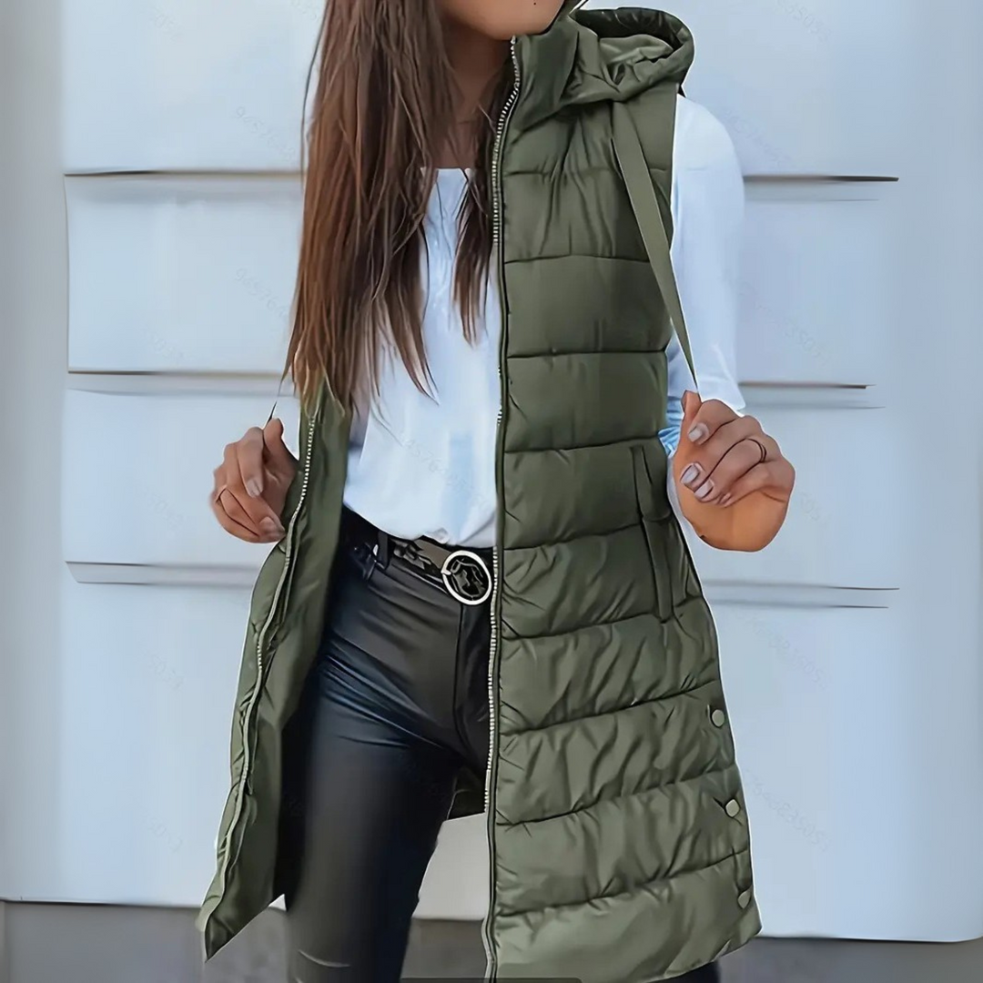 Naleia – gilet à capuche tissé pour femme