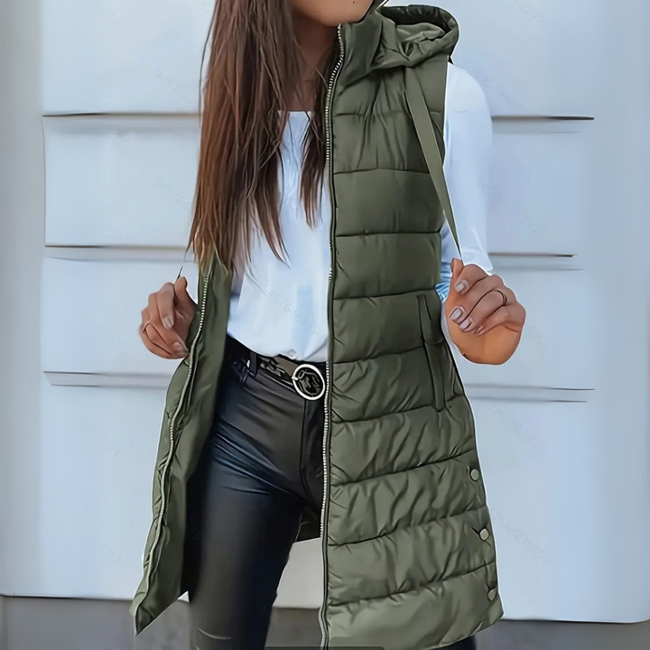 Naleia – gilet à capuche tissé pour femme
