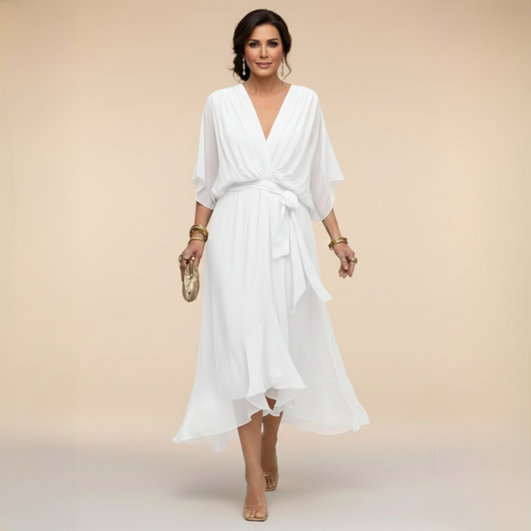 Nevaya – Robe à décolleté en V transparente