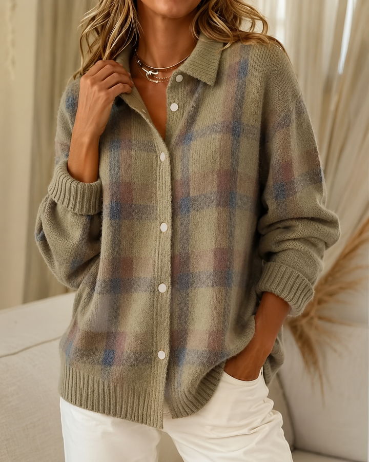 Novira – Pull en maille à carreaux