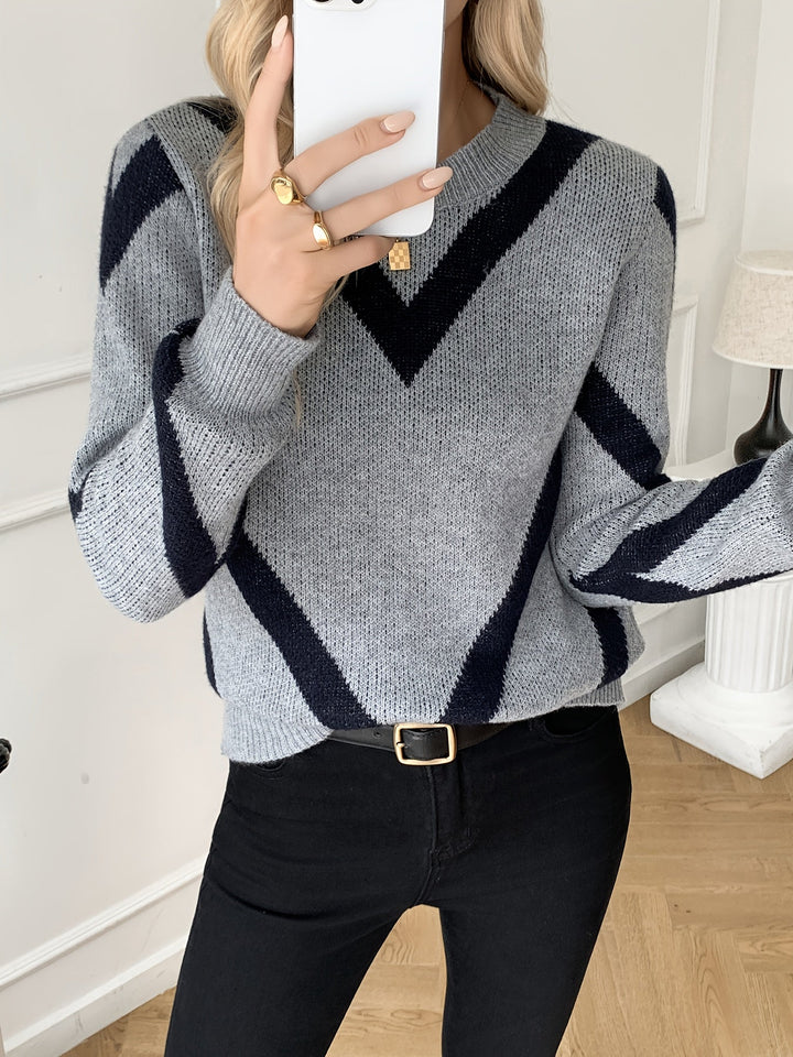 Virela – Pull en tricot rayé
