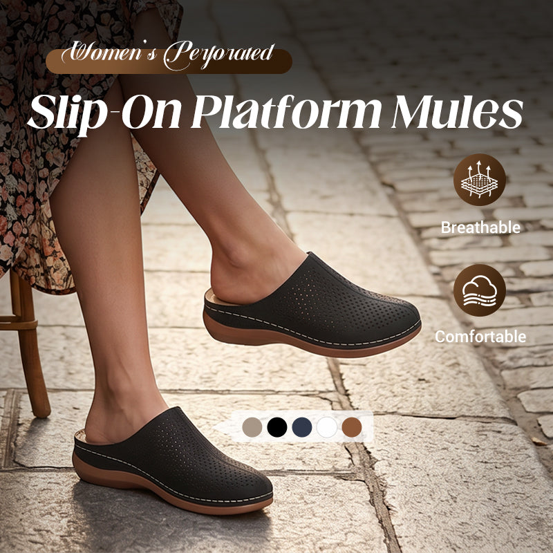 Nerise – mules à plateau perforées et sculptées