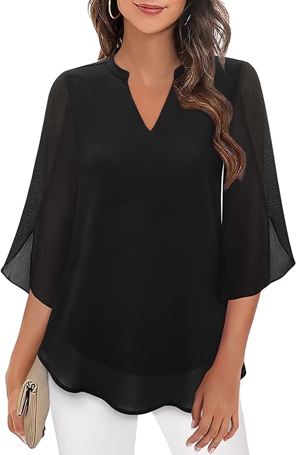 Nerali – Blouse tissée à pans superposés