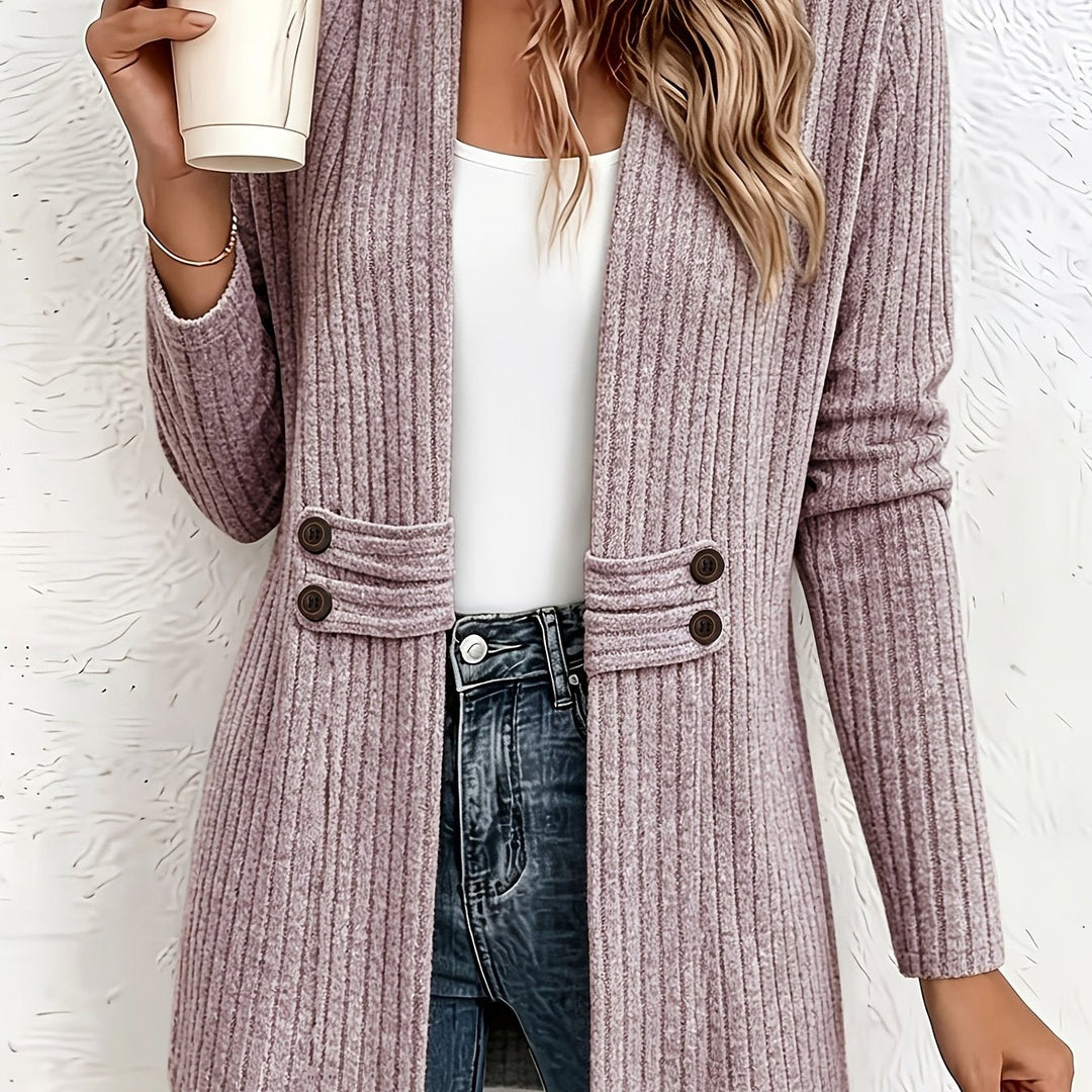 Velira – Cardigan en tricot à double boutonnage
