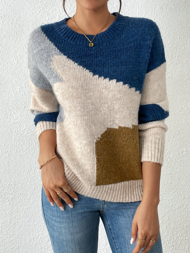Luniva – pull en tricot à blocs de couleurs