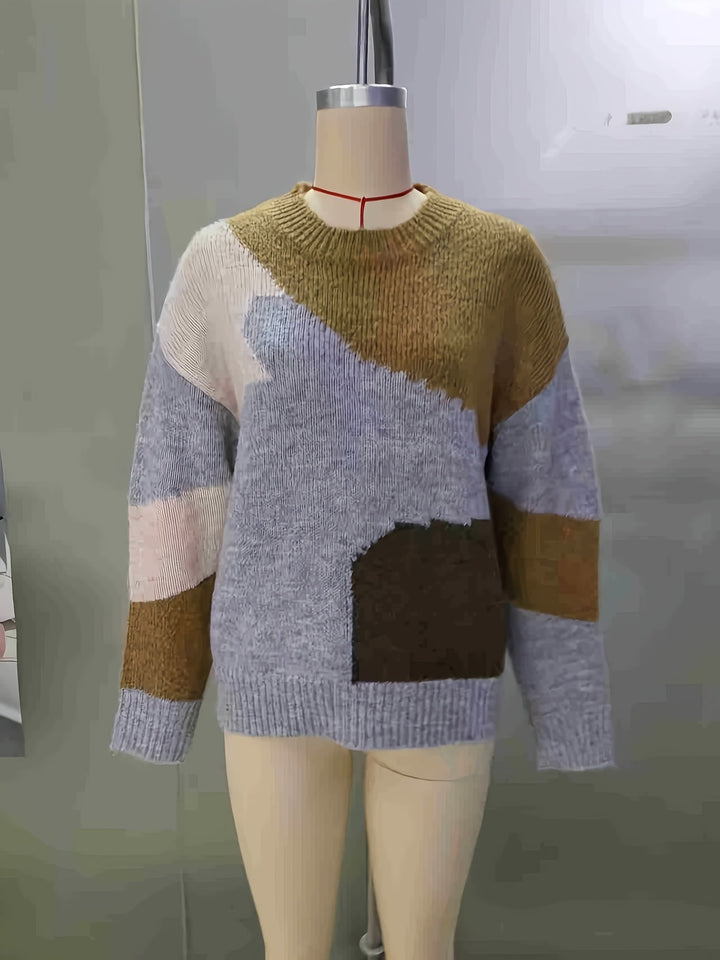 Luniva – pull en tricot à blocs de couleurs