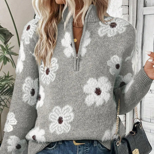 Selaya – Pull en maille à col zippé