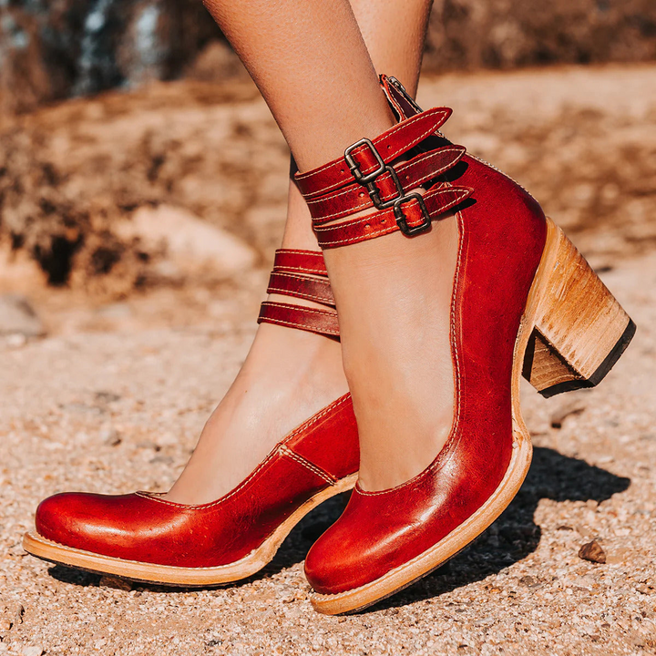 Navira – sandales à talons en cuir à lanières