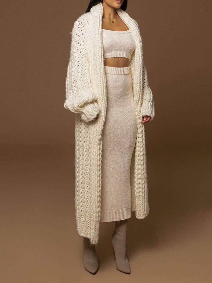 Renali – Manteau tricoté à col châle