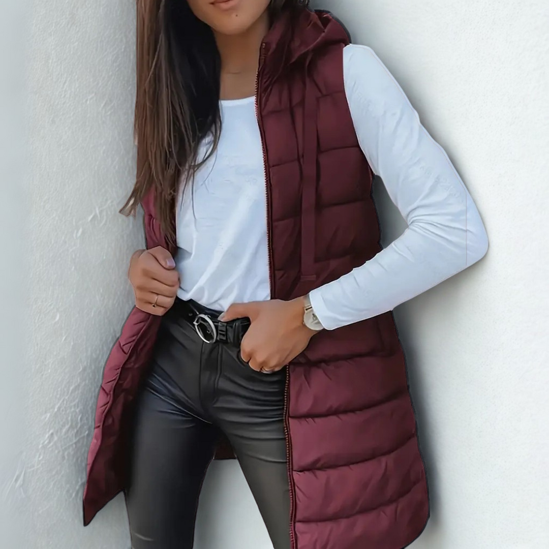 Naleia – gilet à capuche tissé pour femme