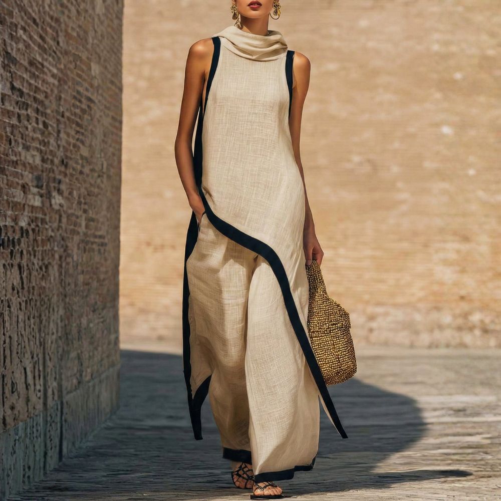 Avylen – Ensemble asymétrique en lin et coton