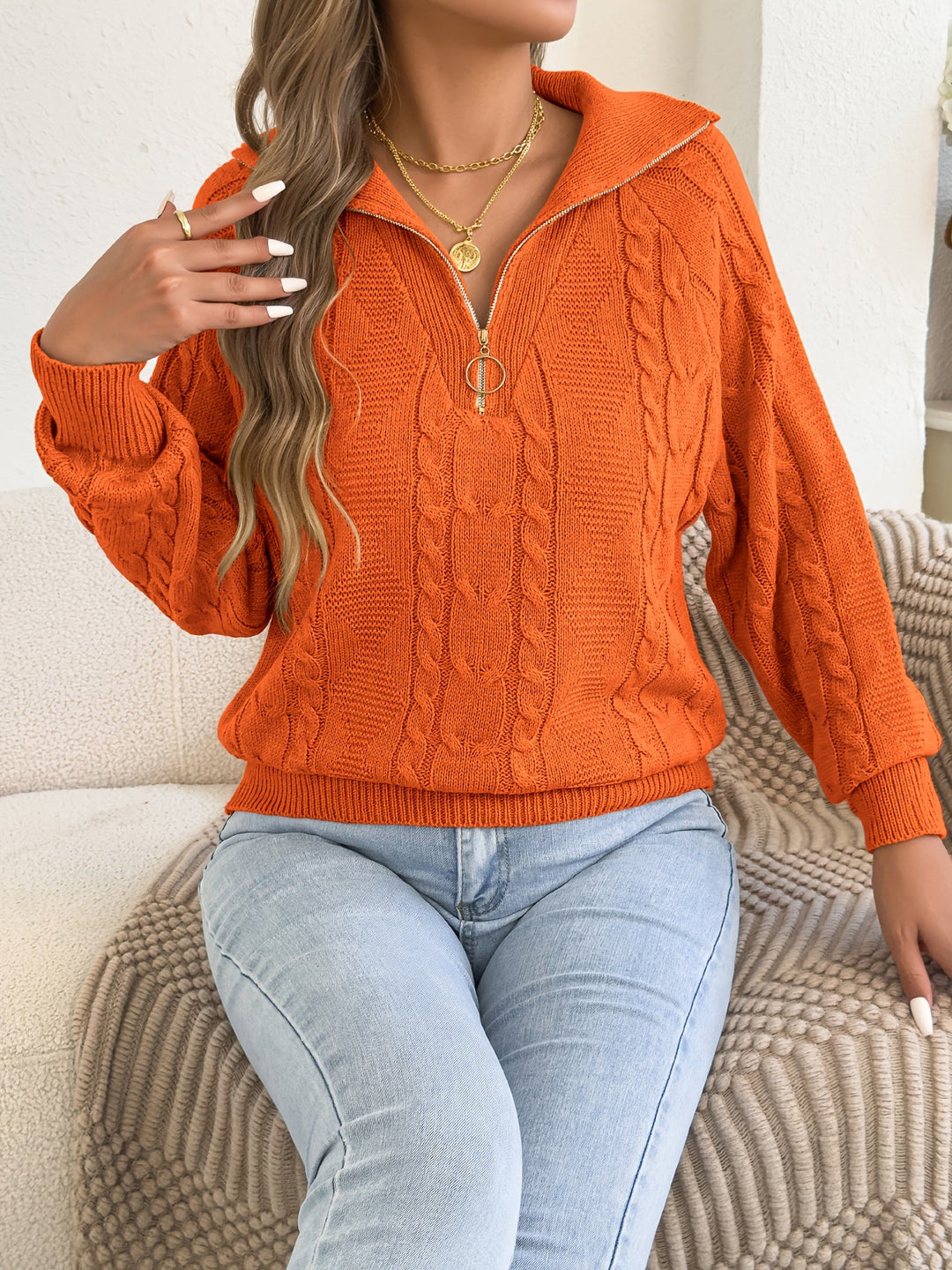 Mevira – pull en maille à manches lanterne