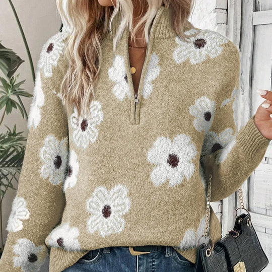 Selaya – Pull en maille à col zippé