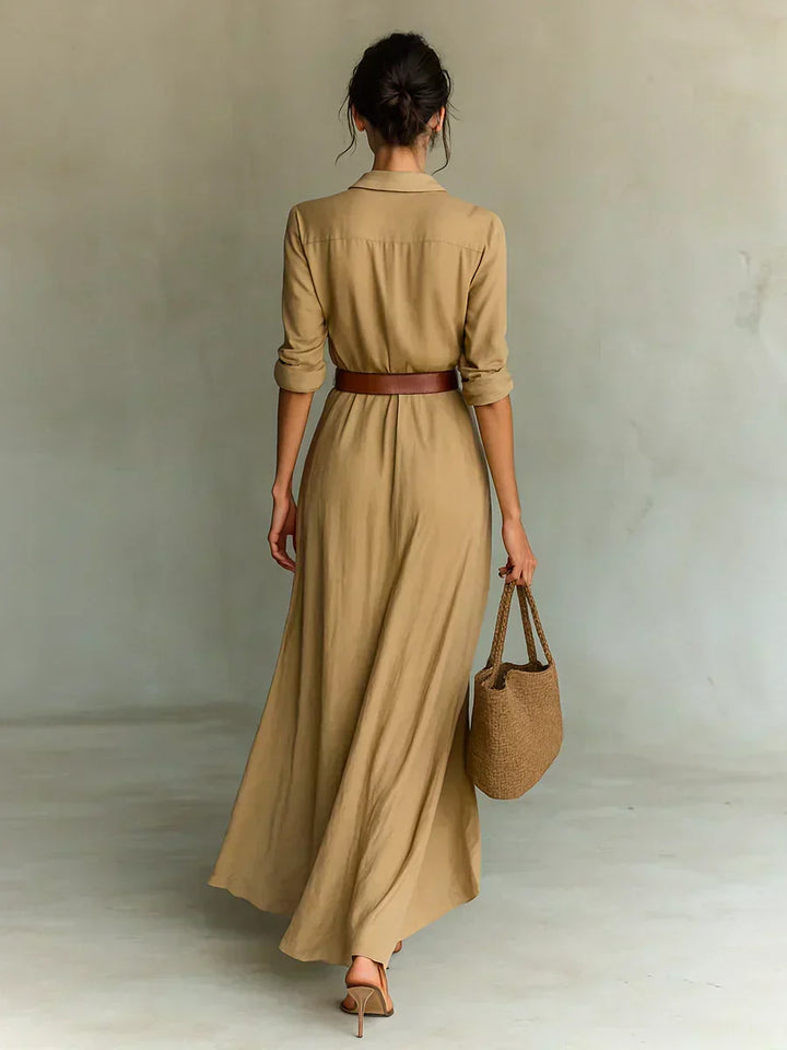 Sevra – robe maxi à ceinture