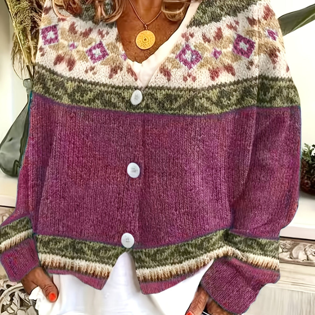 Mireva – gilet en maille à blocs de couleur