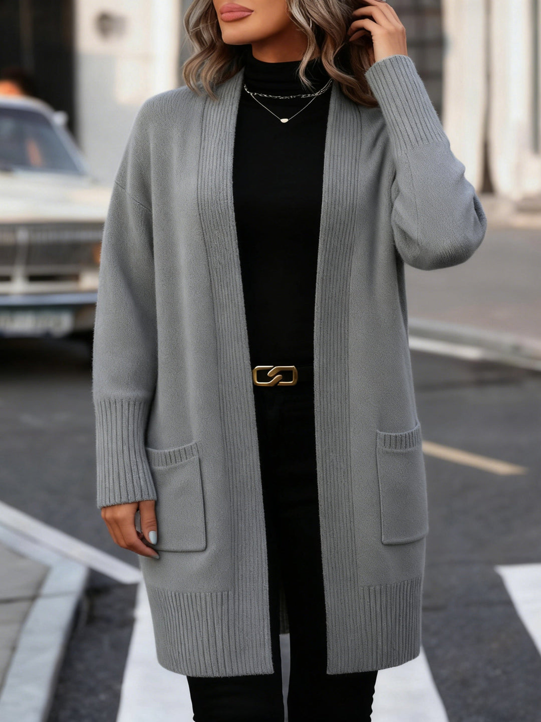 Navira – cardigan en tricot côtelé