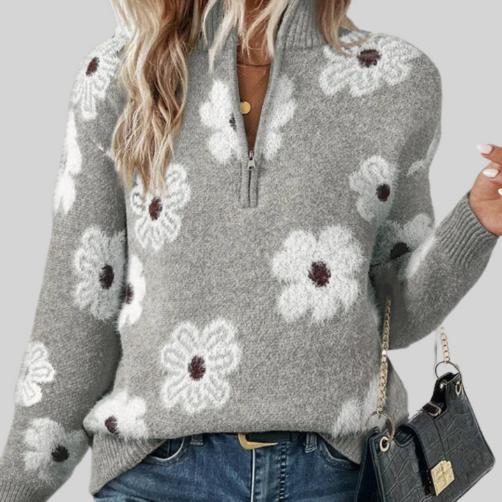 Selaya – Pull en maille à col zippé