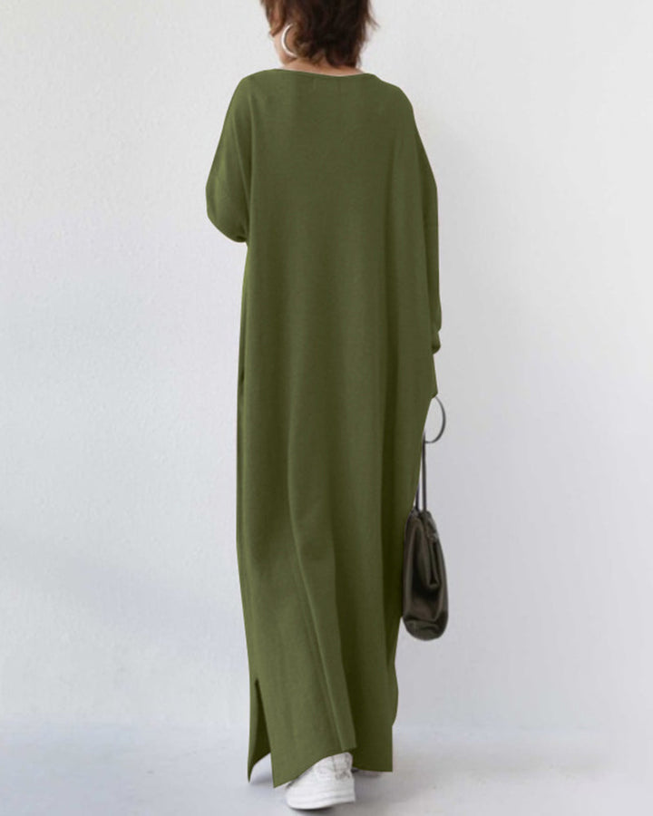 Novira – robe maxi en tricot à décolleté en V profond