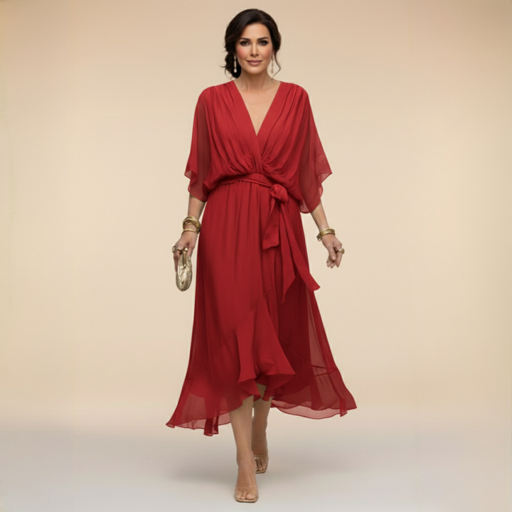 Nevaya – Robe à décolleté en V transparente