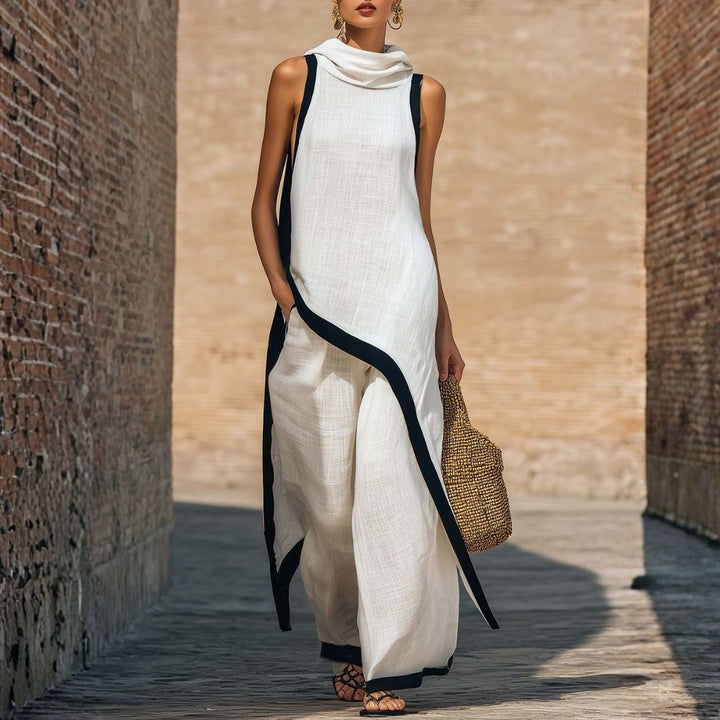 Avylen – Ensemble asymétrique en lin et coton