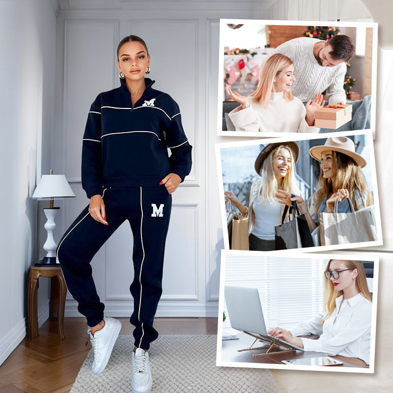 Rilena – Ensemble 2 pièces sweat-shirt à bandes latérales
