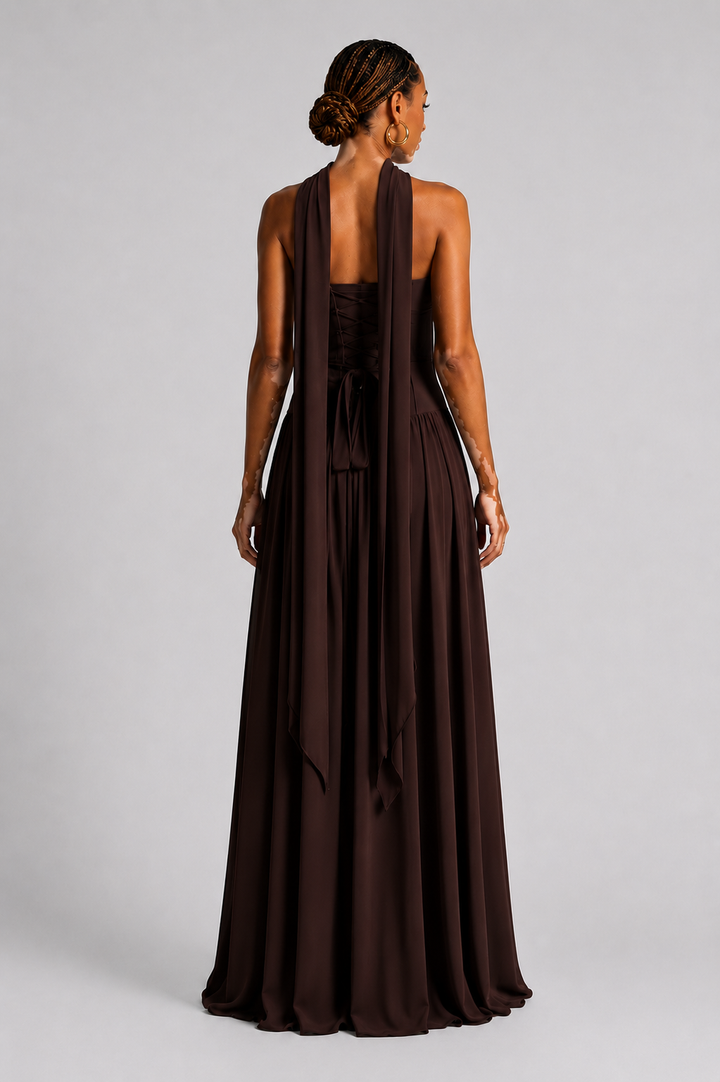 Eryla – Robe maxi à dos nu
