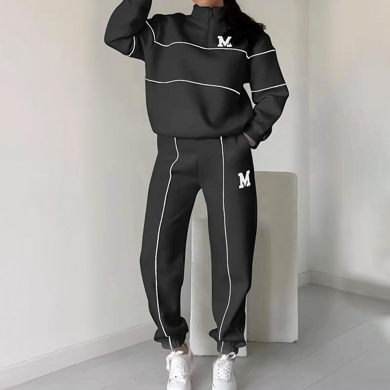 Rilena – Ensemble 2 pièces sweat-shirt à bandes latérales