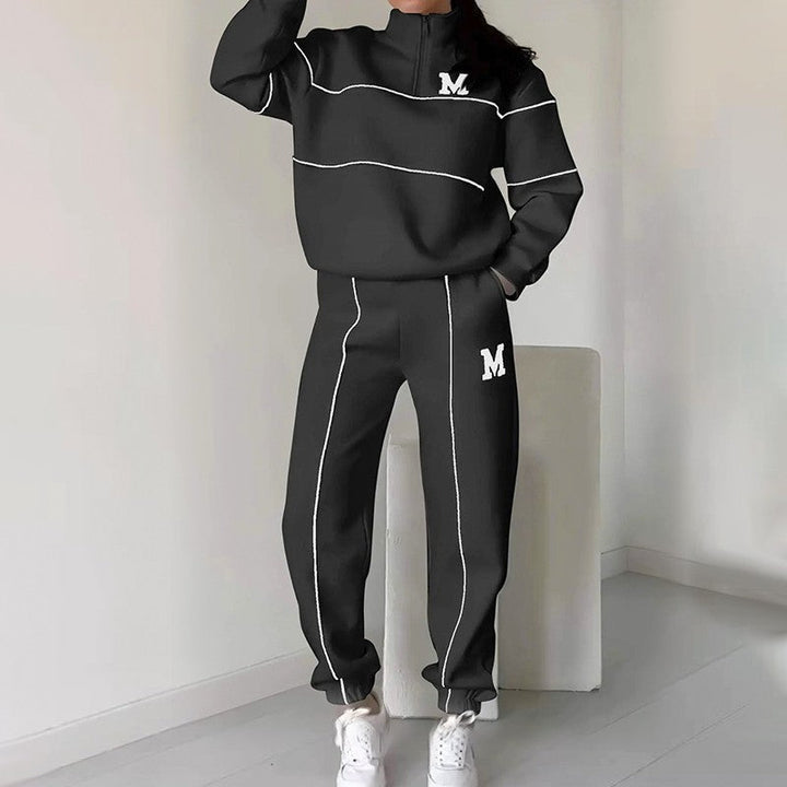 Rilena – Ensemble 2 pièces sweat-shirt à bandes latérales