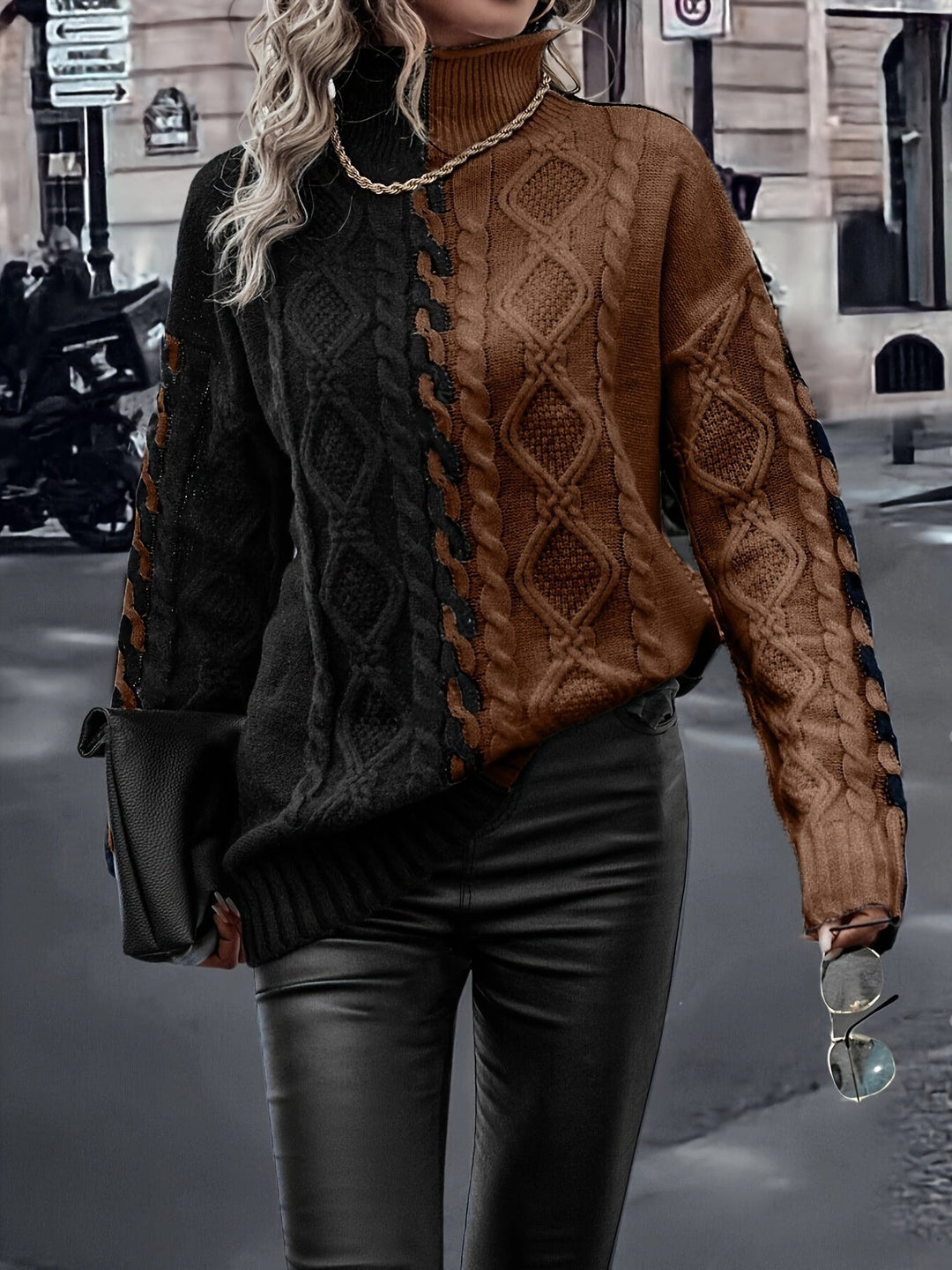 Nerise – Blouse en tricot à rayures verticales