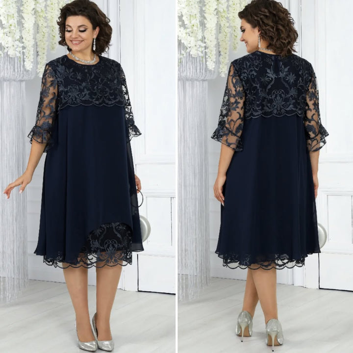 Novira – À empiècements patchwork en mousseline, robe